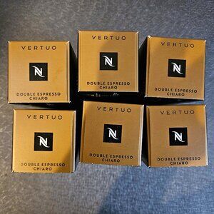 Nespresso VERTUO pods - Chiaro Double Espresso - 6 Boxes NEW
